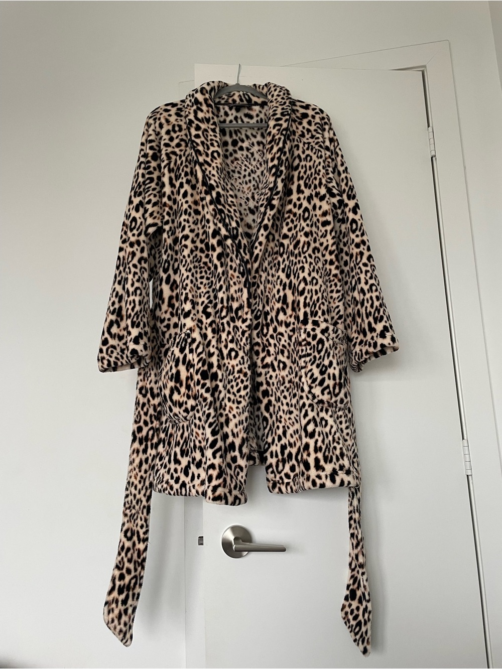 Victoria's Secret Plush Leopard Print Bathrobe